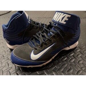 Rare Nike Huarache baseball/softball cleats Sz 9.5 Men Blue Black mike trout